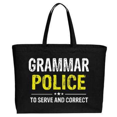 Grammar Police Wo And Funny Costume Idea Cotton Canvas Jumbo Tote