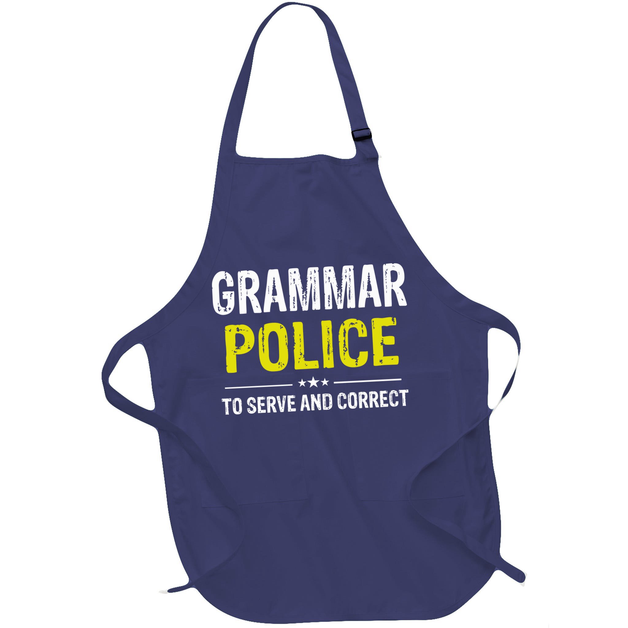 Grammar Police Wo And Funny Costume Idea Apron