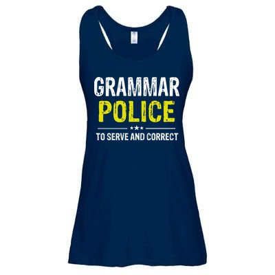 Grammar Police Wo And Funny Costume Idea Ladies Essential Flowy Tank