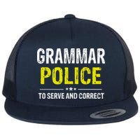 Grammar Police Wo And Funny Costume Idea Flat Bill Trucker Hat