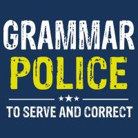 Grammar Police Wo And Funny Costume Idea Flat Bill Trucker Hat