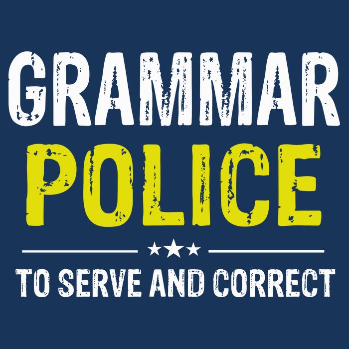 Grammar Police Wo And Funny Costume Idea Flat Bill Trucker Hat