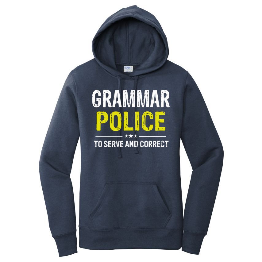 Grammar Police Wo And Funny Costume Idea Women's Pullover Hoodie