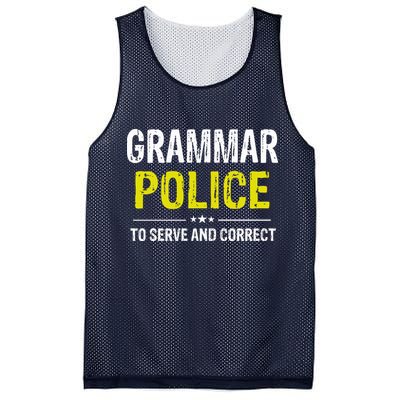 Grammar Police Wo And Funny Costume Idea Mesh Reversible Basketball Jersey Tank