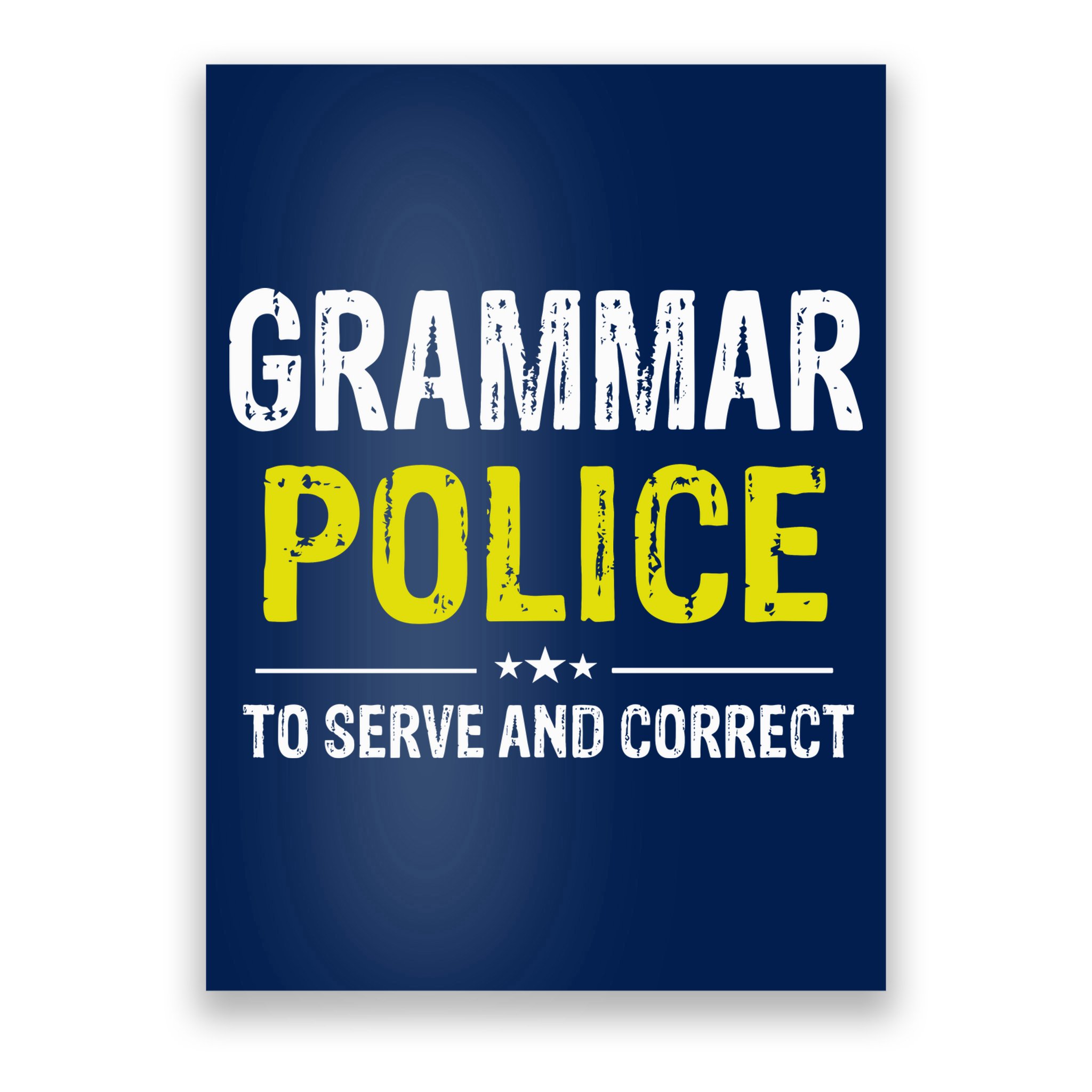 Grammar Police Wo And Funny Costume Idea Poster