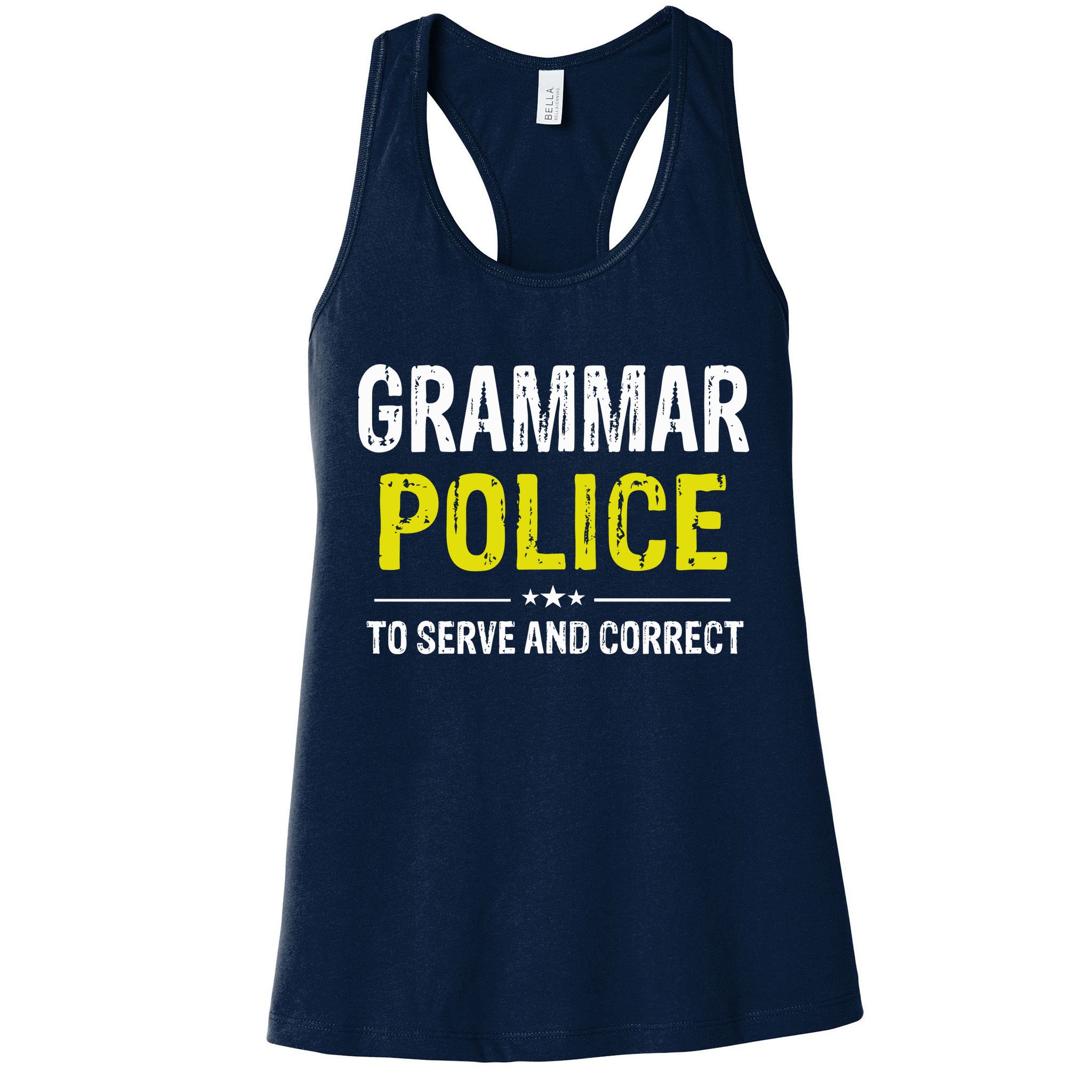 Grammar Police Wo And Funny Costume Idea Womens Tank Top