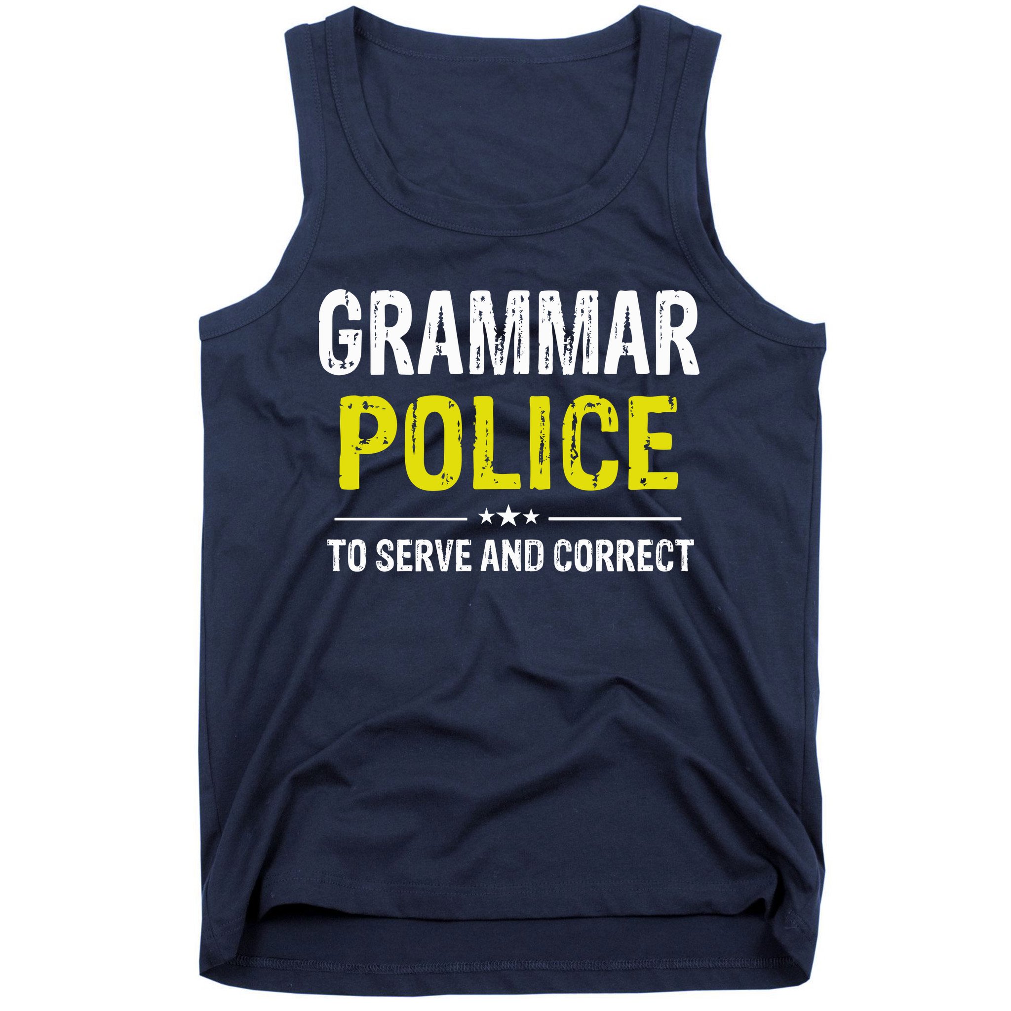 Grammar Police Wo And Funny Costume Idea Tank Top