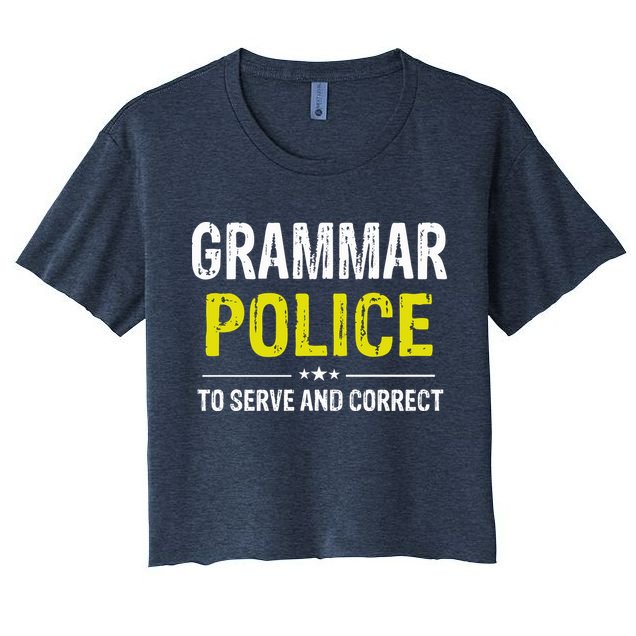 Grammar Police Wo And Funny Costume Idea Crop Top