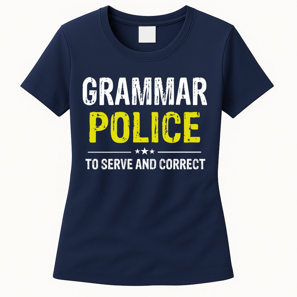 Grammar Police Wo And Funny Costume Idea Womens T-Shirt