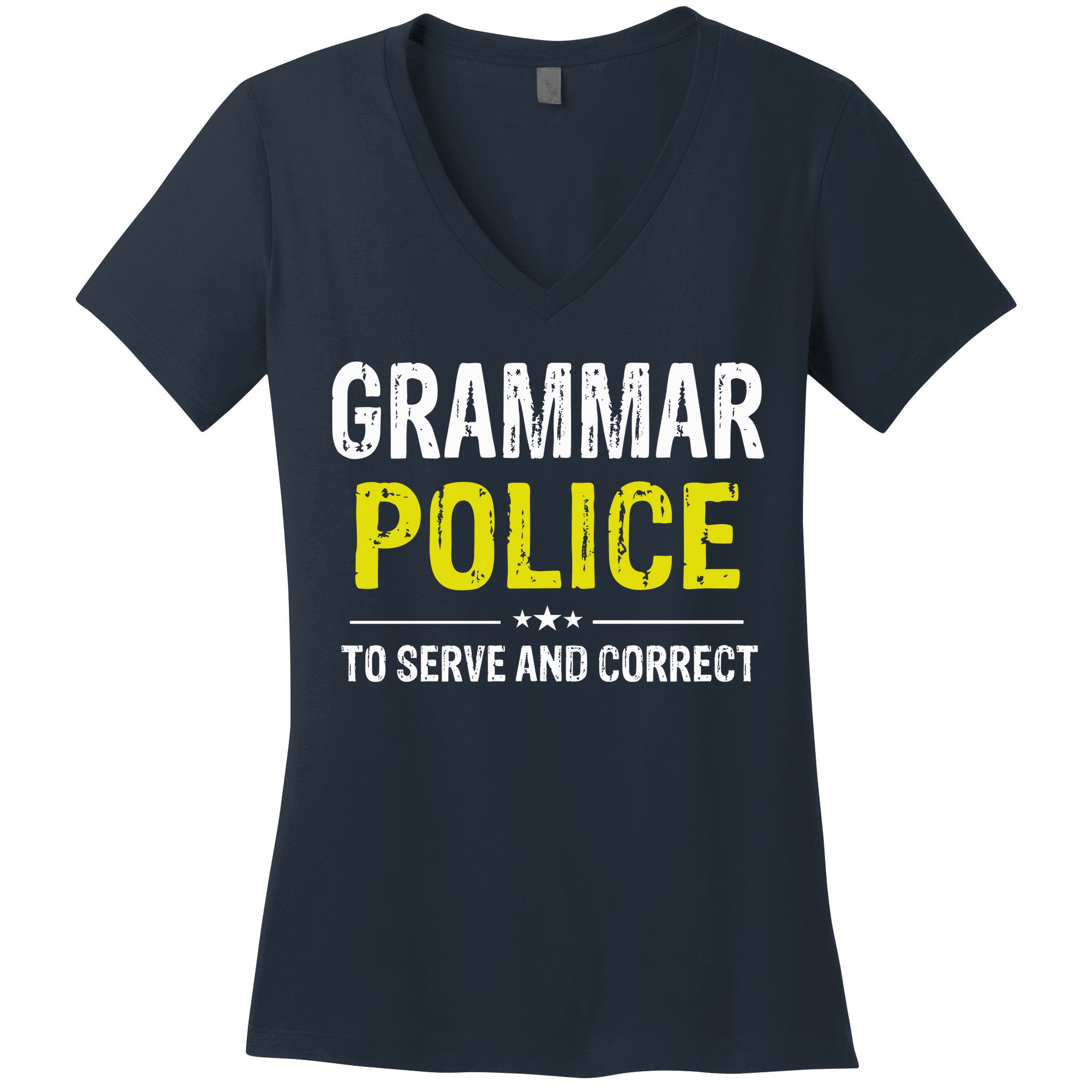 Grammar Police Wo And Funny Costume Idea Women's V-Neck T-Shirt