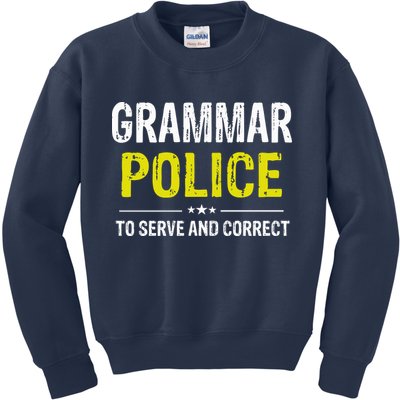 Grammar Police Wo And Funny Costume Idea Kids Sweatshirt