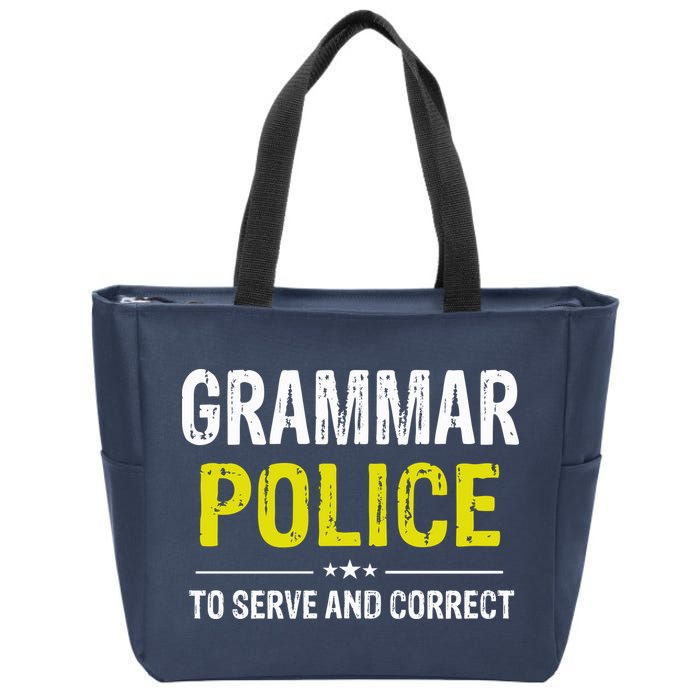 Grammar Police Wo And Funny Costume Idea Zip Tote Bag