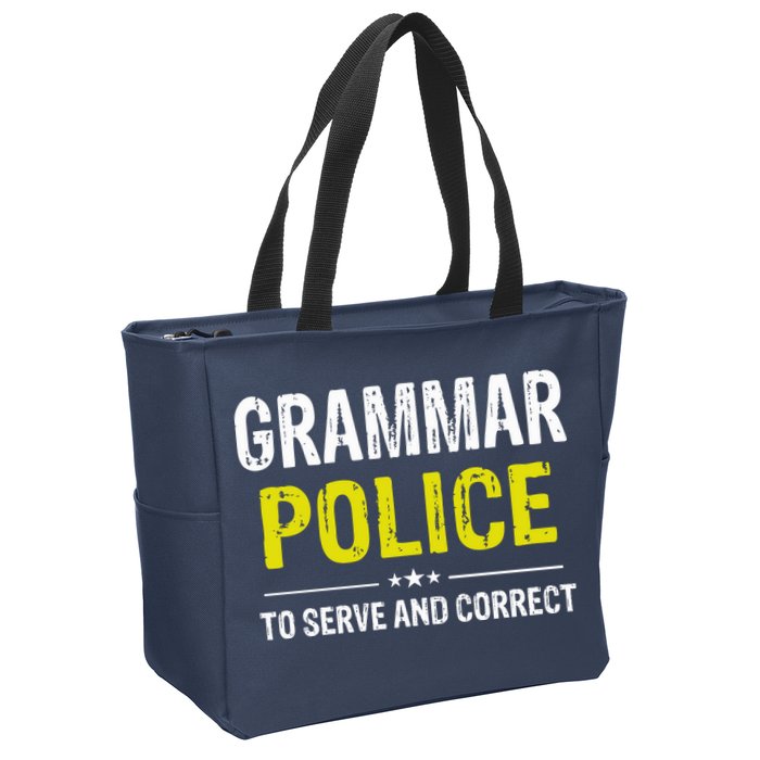 Grammar Police Wo And Funny Costume Idea Zip Tote Bag