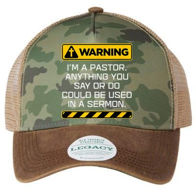 Gift Pastor Warning I Might Put You In A Sermon Legacy Tie Dye Trucker Hat