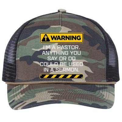 Gift Pastor Warning I Might Put You In A Sermon Retro Rope Trucker Hat Cap