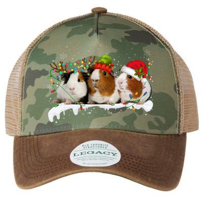 Guinea Pigs With Christmas Lights And Santa Hat Cute Xmas Legacy Tie Dye Trucker Hat