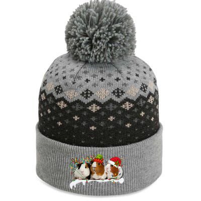 Guinea Pigs With Christmas Lights And Santa Hat Cute Xmas The Baniff Cuffed Pom Beanie