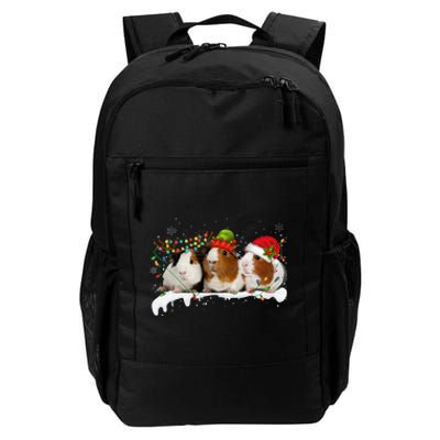 Guinea Pigs With Christmas Lights And Santa Hat Cute Xmas Daily Commute Backpack