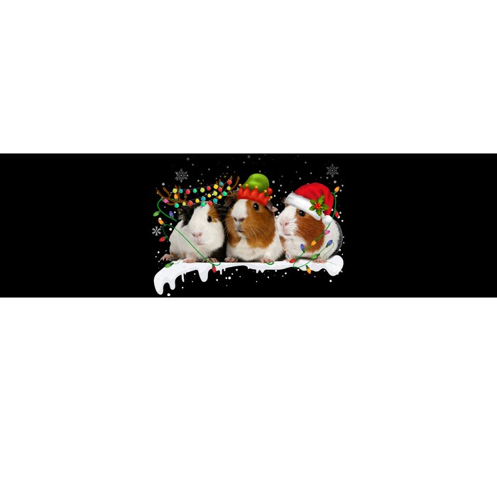 Guinea Pigs With Christmas Lights And Santa Hat Cute Xmas Bumper Sticker