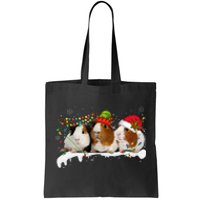 Guinea Pigs With Christmas Lights And Santa Hat Cute Xmas Tote Bag