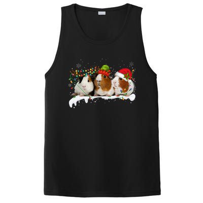 Guinea Pigs With Christmas Lights And Santa Hat Cute Xmas PosiCharge Competitor Tank