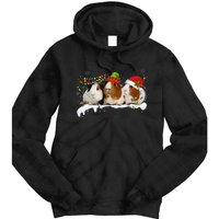 Guinea Pigs With Christmas Lights And Santa Hat Cute Xmas Tie Dye Hoodie