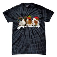 Guinea Pigs With Christmas Lights And Santa Hat Cute Xmas Tie-Dye T-Shirt