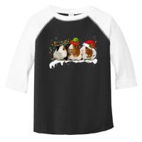 Guinea Pigs With Christmas Lights And Santa Hat Cute Xmas Toddler Fine Jersey T-Shirt