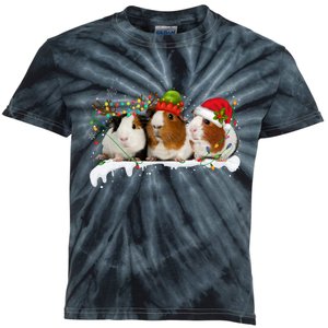 Guinea Pigs With Christmas Lights And Santa Hat Cute Xmas Kids Tie-Dye T-Shirt