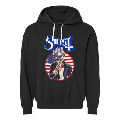 Ghost Papa Wants You Usa Garment-Dyed Fleece Hoodie