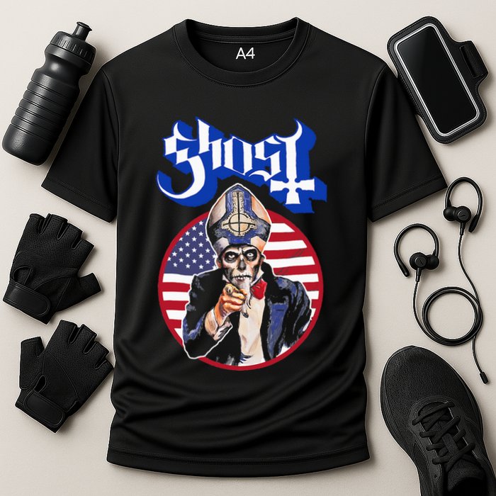 Ghost Papa Wants You Usa Cooling Performance Crew T-Shirt