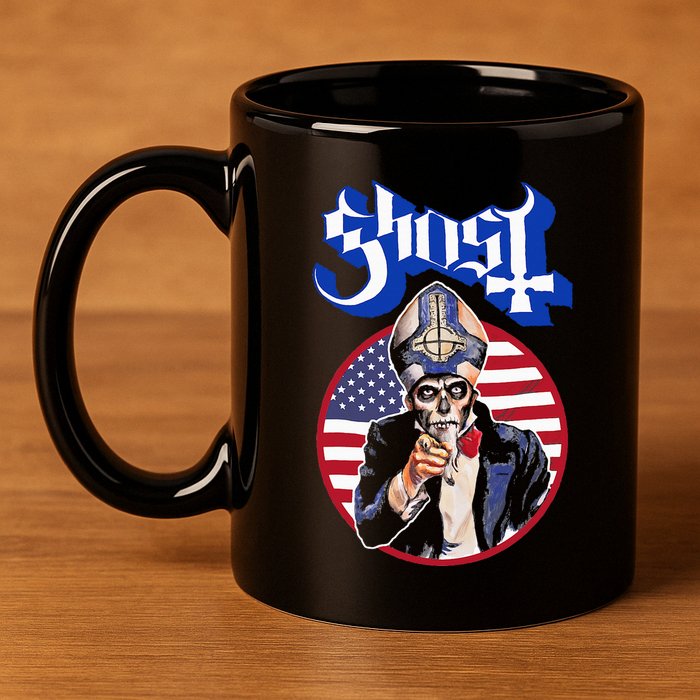 Ghost Papa Wants You Usa 11oz C Handle Ceramic Mug