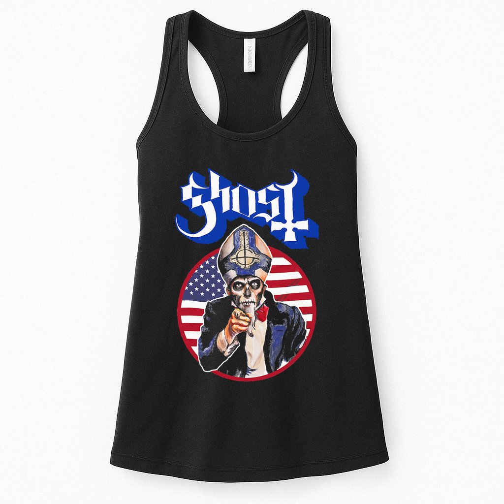 Ghost Papa Wants You Usa Womens Tank Top