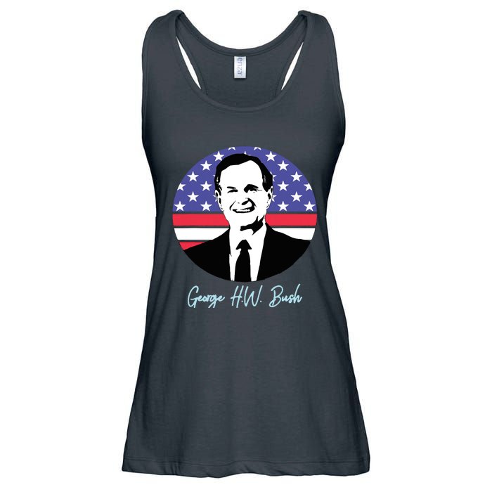 George President W. Bush Republican Proud USA Ladies Essential Flowy Tank