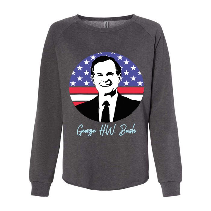 George President W. Bush Republican Proud USA Womens California Wash Sweatshirt