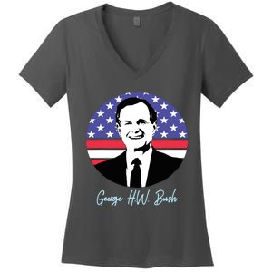 George President W. Bush Republican Proud USA Women's V-Neck T-Shirt