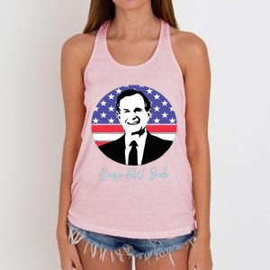 George President W. Bush Republican Proud USA Women's Knotted Racerback Tank