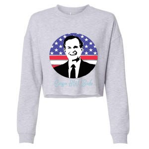 George President W. Bush Republican Proud USA Cropped Pullover Crew