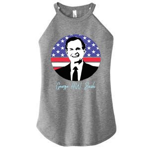 George President W. Bush Republican Proud USA Women's Perfect Tri Rocker Tank