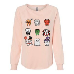 Ghost Pumpkin Witch Cute Dental Halloween Dentist Womens California Wash Sweatshirt