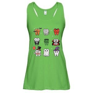 Ghost Pumpkin Witch Cute Dental Halloween Dentist Ladies Essential Flowy Tank