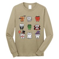 Ghost Pumpkin Witch Cute Dental Halloween Dentist Long Sleeve Shirt