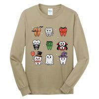 Ghost Pumpkin Witch Cute Dental Halloween Dentist Tall Long Sleeve T-Shirt