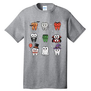 Ghost Pumpkin Witch Cute Dental Halloween Dentist Tall T-Shirt