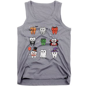 Ghost Pumpkin Witch Cute Dental Halloween Dentist Tank Top