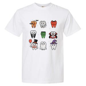 Ghost Pumpkin Witch Cute Dental Halloween Dentist Garment-Dyed Heavyweight T-Shirt