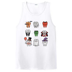 Ghost Pumpkin Witch Cute Dental Halloween Dentist PosiCharge Competitor Tank