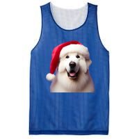 Great Pyrenees With Santa Hat Christmas Dog Owner Lover Mom Gift Mesh Reversible Basketball Jersey Tank