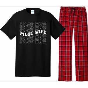 Groovy Pilot Wife Of A Pilot Wife Airplane Pilot Wife Funny Gift Pajama Set