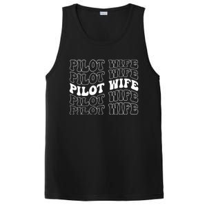 Groovy Pilot Wife Of A Pilot Wife Airplane Pilot Wife Funny Gift PosiCharge Competitor Tank